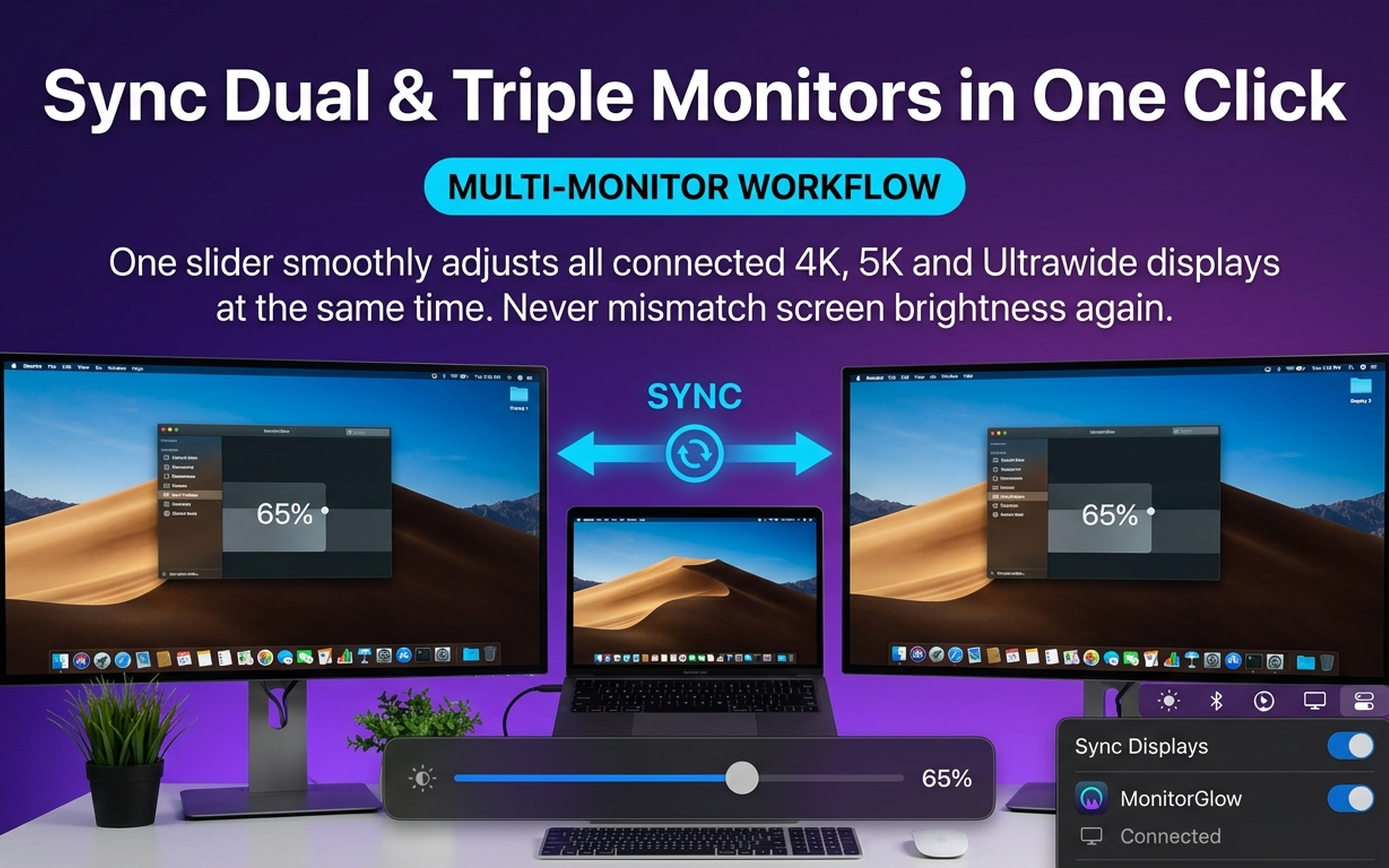 Multi-Monitor Display Sync Visual