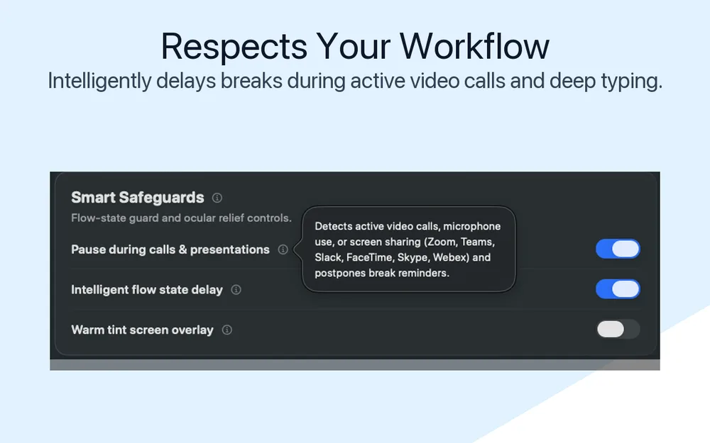 StepAway Menu Bar Dropdown